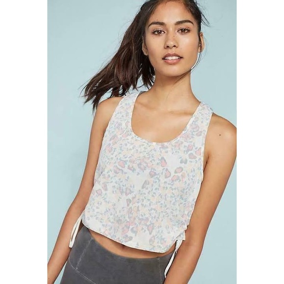 Anthropologie Tops - NEW Anthropologie Hologram Printed Crop Tank Top